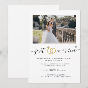 Invitation Simple annonce de mariage  Photo de couple 