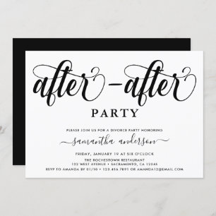 Invitation Simple après la fête de divorce