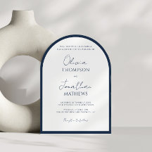Simple Arche de mariage à bordure carrée en bleu m
