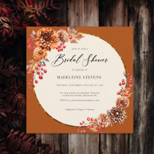 Simple Automne Wreath Mums Berries Terracotta Brid