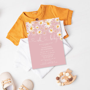 Invitation simple Baby shower de marguerite rustiq