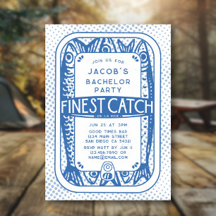 Invitation Simple Bachelor Party Pêche Guards Week-end Voyage