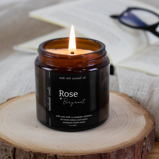 Invitation Simple Black Instant Télécharger Étiquette de boug (Créateur téléchargé)