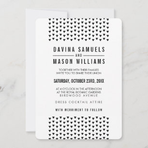 Invitation SIMPLE BOHO MARIAGE triangle moderne motif noir