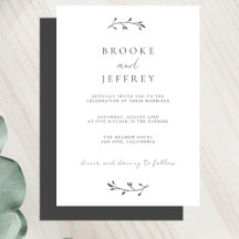 Simple botanique chic moderne minimaliste Mariage