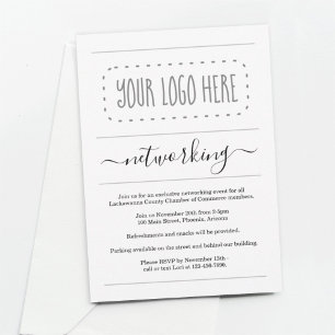 Invitation Simple Business Networking Event - Ajouter un logo