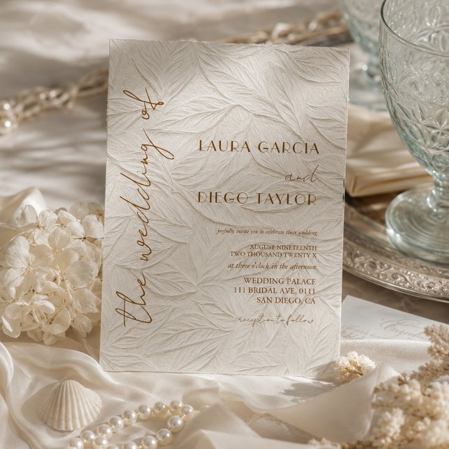 Invitation Simple Calligraphie Mariage Timeless (Créateur téléchargé)