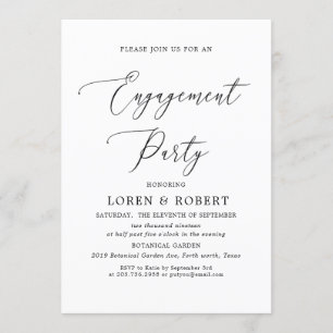 Invitation Simple calligraphie Rustique