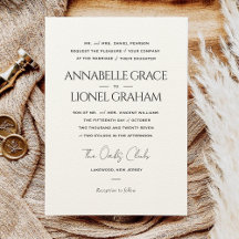 Simple classique Mariage noir et blanc