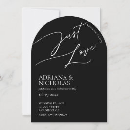Invitation Simple Classique Noir Blanc Rien Mariage