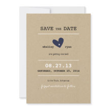 Simple cœur Wedding Save the Date