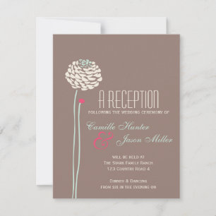 Invitation Simple Dahlia - Réception Rustique Moderne