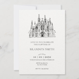 Invitation simple de cathédrale