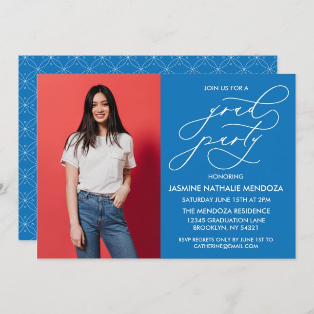 INVITATION SIMPLE DE DIPLÔME DE CALLIGRAPHIE SIMPL (Devant / Derrière)