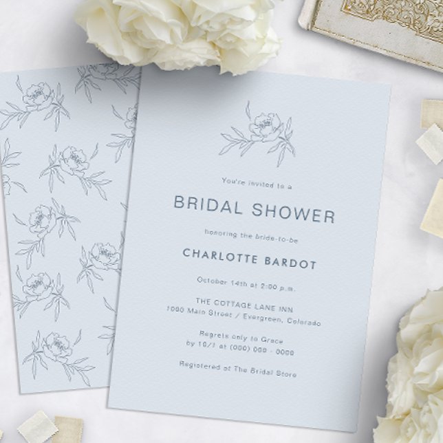 Invitation simple de douche de mariée (Créateur téléchargé)
