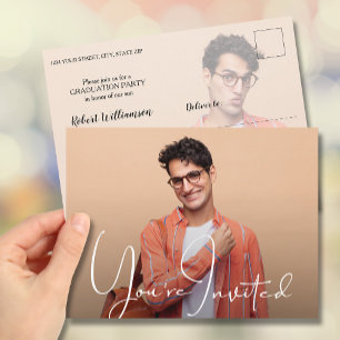 Invitation simple de graduation photo