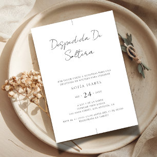 Invitation Simple Despedida De Soltera Fête des mariées espag