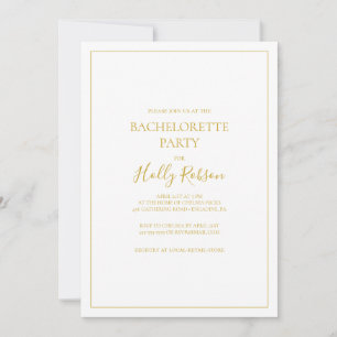 Invitation Simple élégance Noël Blanc Bachelorette Party