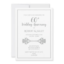 Simple Elegant Classic 60e Anniversaire Party