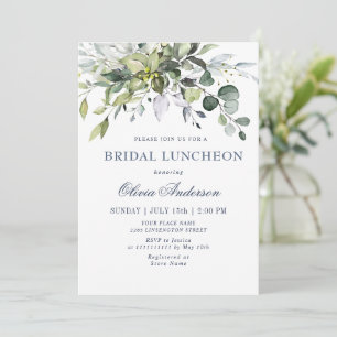 Invitation Simple Élégant Eucalyptus LUNCH DE MARIÉE