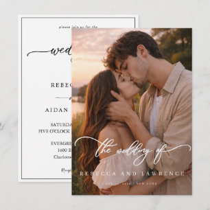 Invitation Simple Élégant Faire-Photo Budget Mariage