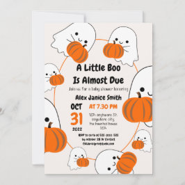 Invitation Simple Elégant Fantôme Éffrayant, Baby shower Hall