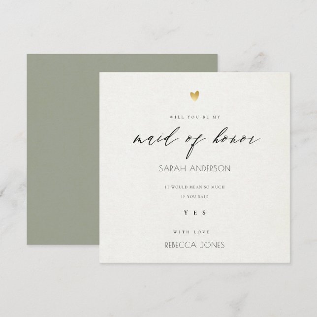 Invitation SIMPLE ÉLÉGANT GRIS GOLD TYPOGRAPHIE domestique d' (Devant / Derrière)