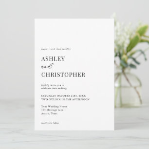 Invitation Simple Élégant Mariage Moderne