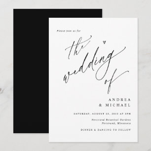 Invitation Simple élégant minimaliste moderne Mariage