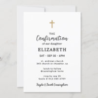 Simple Élégant Moderne Confirmation Croix