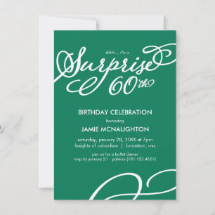 Invitation Simple, Elegant Surprise 60e anniversaire Invitati