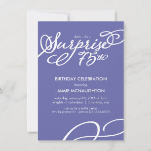 Invitation Simple, Elegant Surprise 75e anniversaire Invitati