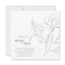 Simple élégante typographie florale Mariage Photo