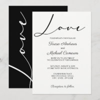 Simple élégante typographie Love Mariage