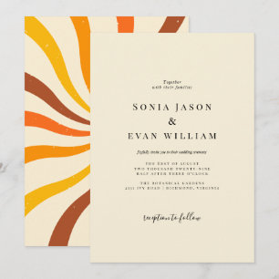 Invitation simple esthétique pastel juste mariés