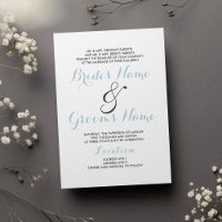 Simple et élégant blanc pastel bleu Mariage modern