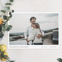 Simple et élégant faire part de mariage photo mode
