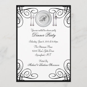 Invitation simple et élégante à la soirée