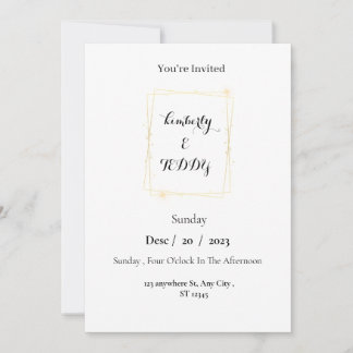 Invitation simple et élégante minimaliste chic