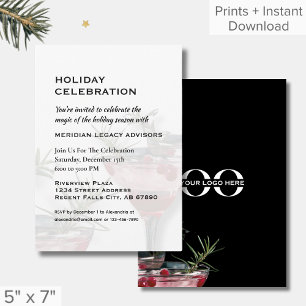 Invitation simple et élégante pour fêtes de vacanc