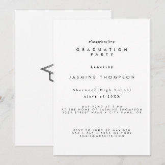 Invitation simple et élégante pour une fête de fin
