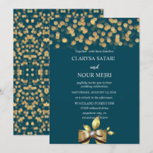 Simple et frais nœud doré et bleu coloré