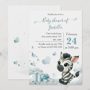 Invitation simple et mignonne pour une baby shower