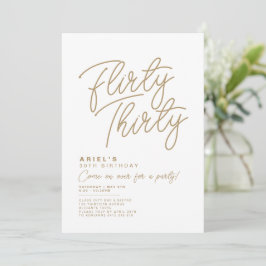 Invitation simple et moderne pour un trente annive