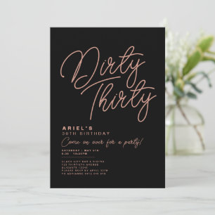 Invitation simple et moderne pour un trente sale a