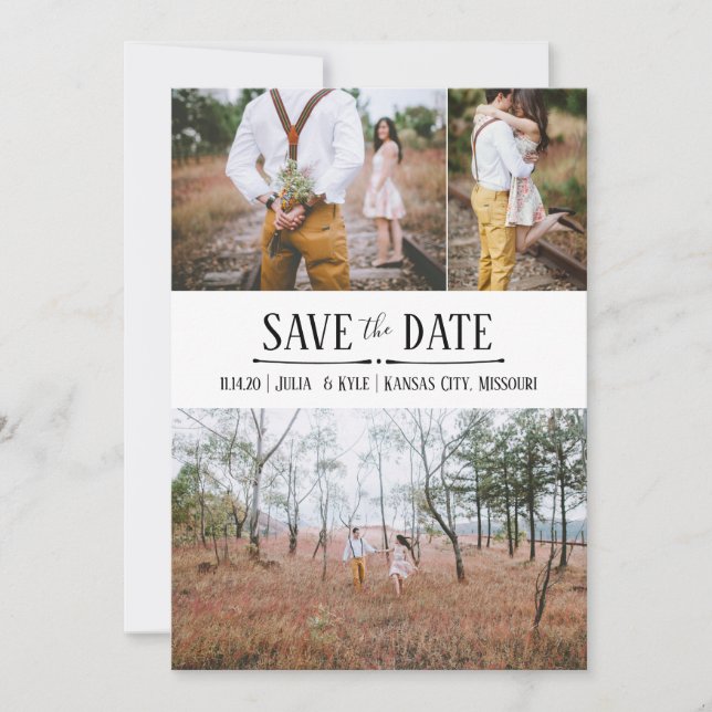 Invitation Simple faire part de date de mariage (Devant)