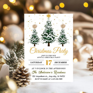 Invitation simple Festive Christmas Party