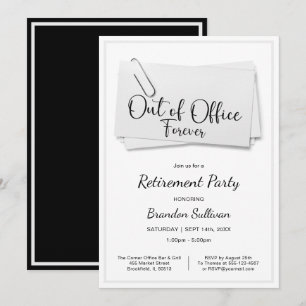 Invitation Simple Fête de Retraite Définitive Hors du Bureau