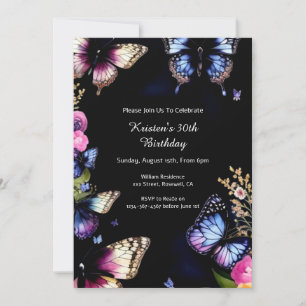 Invitation simple Floral Anniversaire