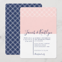 SIMPLE GÉOMÉTRIQUE MOTIF marine bleu pâle rose pâl